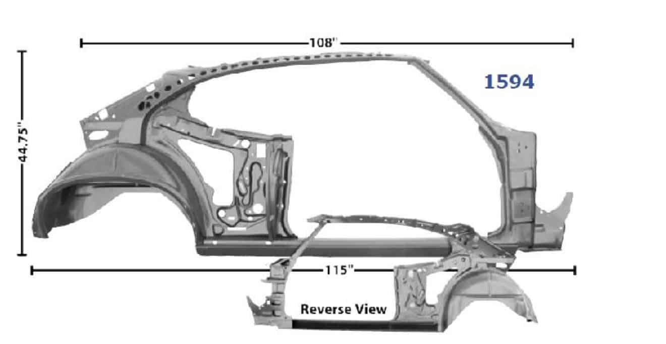 68-69 GTO Full internal Side body frames